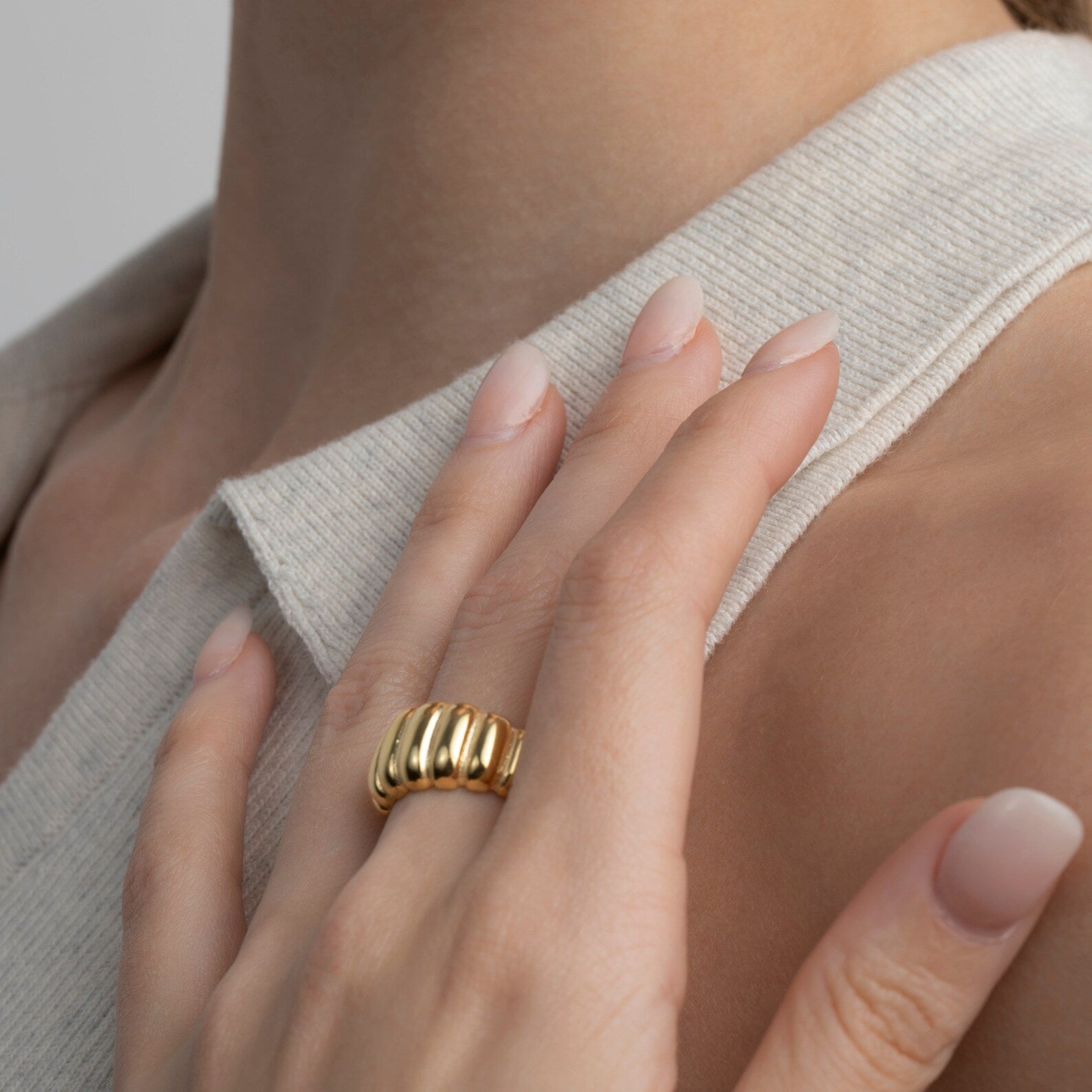 Chunky Croissant Ring