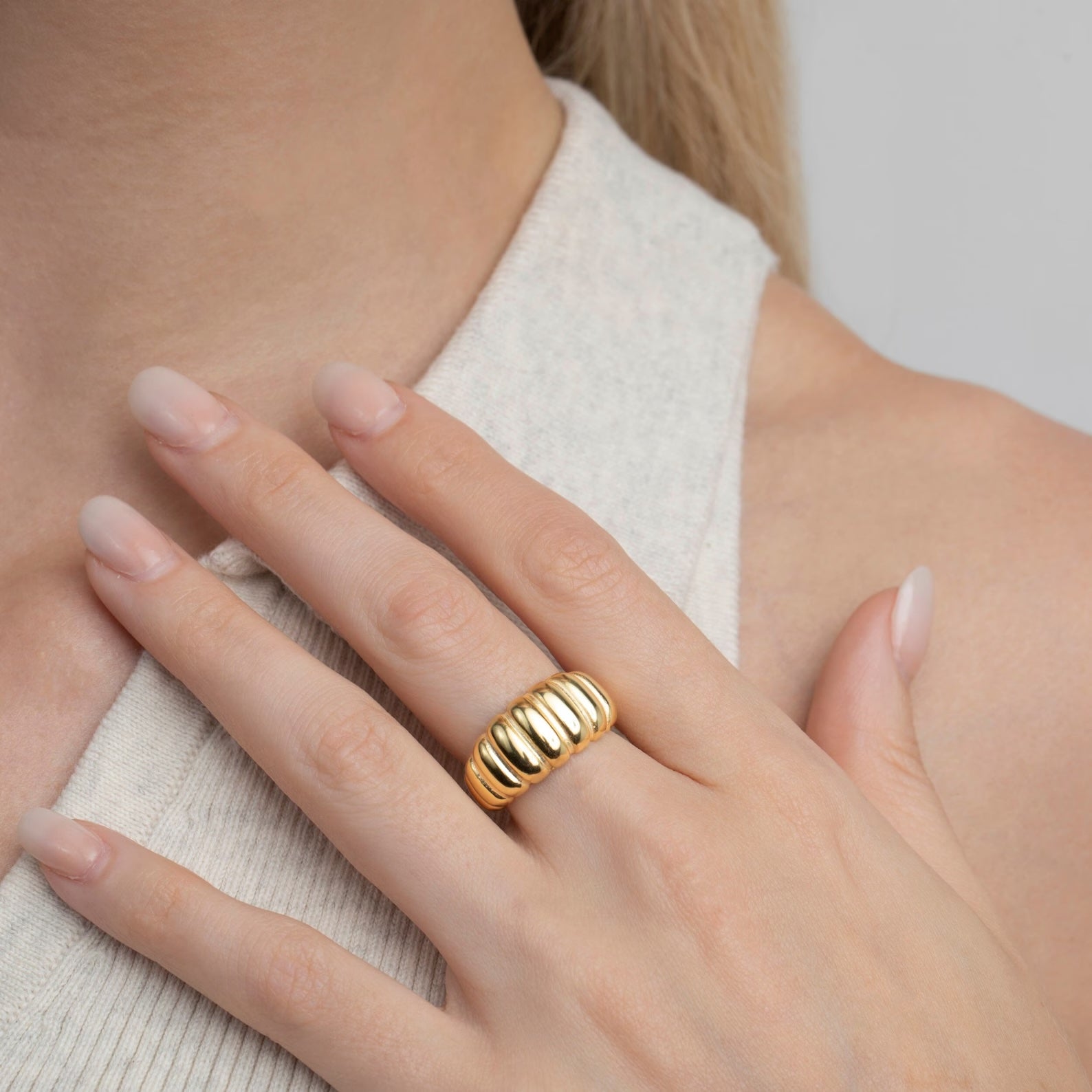 Chunky Croissant Ring